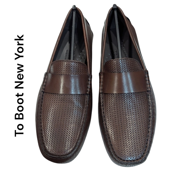 To Boot | $350 Men's Leather Magnus Driver  Loafers Slip-On Shoes | Brown | Sz 7 - Picture 1 of 10